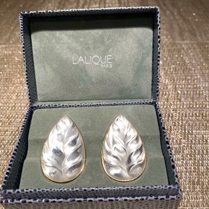 Lalique crystal earrings
